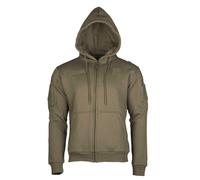Mil-Tec Mens Fleece Hoodie With Full Zipper And Hood Green
