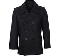 Mil-Tec Men's Jacket 10581000, Double Breasted, Quilted Lining, 2 Side Pockets, Inner Pockets, Water Resistant, Navy, L