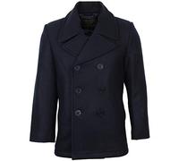 Mil-Tec Men's Jacket 10581000, Double Breasted, Quilted Lining, 2 Side Pockets, Inner Pockets, Water Resistant, Navy, L