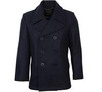 Mil-Tec Men's Jacket 10581000, Double Breasted, Quilted Lining, 2 Side Pockets, Inner Pockets, Water Resistant, Navy, L