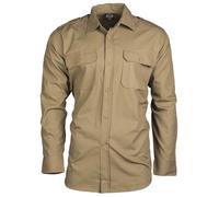 Mil-Tec Men's Ripstop Blouse - Long Sleeve Cotton - Dark Coyote XXL UK