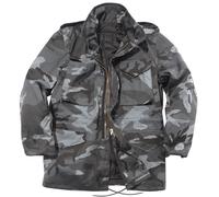 Mil-Tec Mens Urban Parka Combat M65 Army Jacket Tactical Hunting Coat Dark Camo