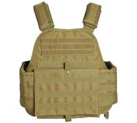 MIL-TEC MILITARY COMBAT PADDED PLATE CARRIER TACTICAL ARMY MOLLE VEST COYOTE TAN