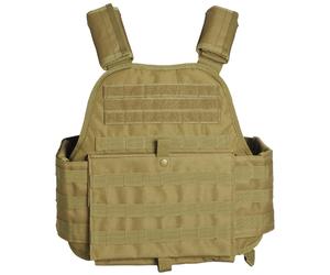MIL-TEC MILITARY COMBAT PADDED PLATE CARRIER TACTICAL ARMY MOLLE VEST COYOTE TAN