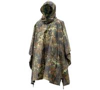 Mil-Tec Military style poncho Flecktarn camo ripstop lightweight waterproof