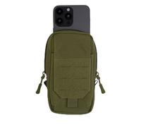 Mil-Tec Molle Fieldcom Pouch 700D • Tactical Smartphone Bag & Organiser Bag • Laser-Cut Mobile Phone Case with Molle System • Compact Belt Bag for EDC, olive, molle bag