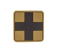 Mil-Tec Patch 3D First Aid PVC with Velcro Large Coyote