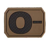 Mil-Tec Patch with blood type 0- Coyote