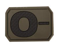 Mil-Tec Patch with blood type 0- Olive