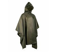 Mil-Tec Plain Olive Waterproof Hooded Ripstop Poncho Wet Weather Tarpaulin