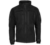 Mil-Tec Plus Cold Weather Fleece Jacket Mens Hiking Warm Soft Tactical Black