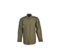 Mil Tec Men's Ripstop Cotton Field Shirt - Long Sleeve, Military - S-3XL