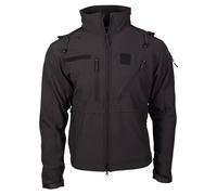 Mil-Tec SCU 14 Softshell Jacket for Men, Tactical Outdoor Functional Jacket, Breathable, Windproof and Water-Repellent Transition Jacket, Practical Leisure Jacket or Hiking Jacket, black, M