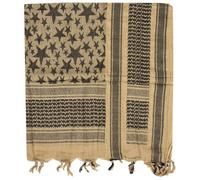 Mil-Tec Shemagh Scarf Stars Coyote / Black