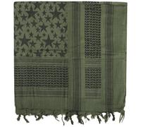 Mil-Tec Shemagh Scarf Stars Olive / Black
