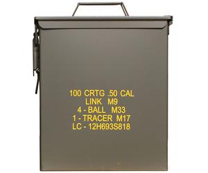 Mil-Tec Steel Ammo Box Military Storage Tool Metal Container Hinged - Brand New