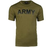 Mil-Tec T-Shirt Army Print Mens Airsoft Excersise Military Patrol Tactical Olive