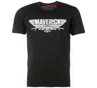 Mil-Tec T-Shirt Maverick Slim Fit Cotton Gym Short Sleeve Mens Printed Tee Black