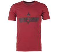 Mil-Tec T-Shirt Top Gun Slim Fit Gym Short Sleeve Mens Printed Tee Cotton Red