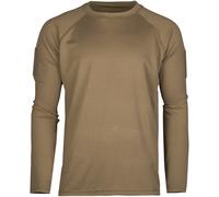Mil-Tec Tactical Long Sleeve Quick Dry Mens Shirt Outdoor Hunting Dark Coyote