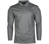 Mil-Tec Tactical Long Sleeve Quick Dry Polo Shirt Mens Outdoor Top Urban Grey