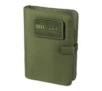 Mil-Tec Tactical Small Notebook - Padded, 2 Pencil Pouches & Mil-Tec Patch - Olive