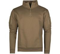 Mil-Tec Tactical Sweatshirt with Zipper Running Outdoor Gym Mens Dark Coyote