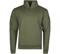 Mil-Tec Tactical Sweatshirt with Zipper Running Outdoor Gym Mens Ranger Green