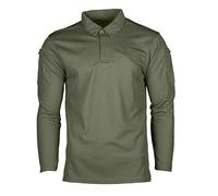 Mil-Tec Tactical Quickdry Long Sleeve Polo Shirt - Olive