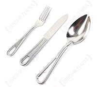 Mil-Tec Unisex - Adult Cutlery Set-18642000 Set, Black, One Size