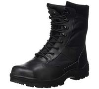 Mil Tec Safety Boots - Steel Toe Cap, Black Leather, Security/Police Work