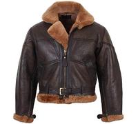 Mil-Tec Royal Airforce Lambskin, leather jacket L Dark Brown/Light Brown