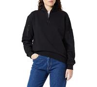 Mil-Tec Tactical Sweatshirt Unisex Fleece Lined Sleeve Pockets Outdoor Black 3XL UK