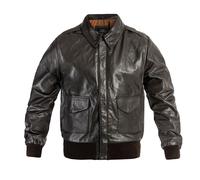 Mil-Tec US A2 Leather Flight Jacket - Brown