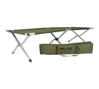 Mil-Tec US Aluminium Folding Field Cot 210x70cm Bed Camping Sleeping Olive