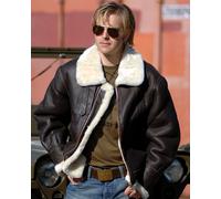 Mil-Tec US Bomber Lambskin, leather jacket XXL Dark Brown/White