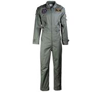 Mil-Tec US Flight Coverall with Patches Mens Aircrew Flightsuit Airforce Olive