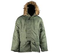 Mil-Tec US N3B Parka Mens Jacket Coat Top Warm Army Olive Drab