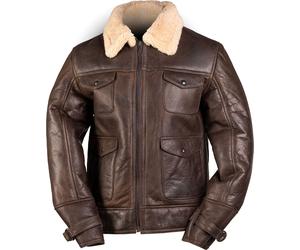 Mil-Tec US Navy A4 Bomber, leather jacket XXL Brown