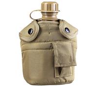 Mil-Tec US Style Canteen and Cup Flask Bottle Holder Camping Picnic Coyote