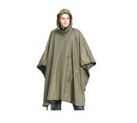 Mil-Tec 100% Waterproof Poncho Ripstop Hooded Camping Hiking Festival Rain Cape