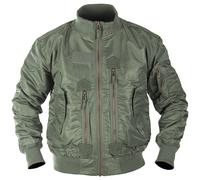 Mil-Tec US Tactical Flight Jacket Mens Nylon Bomber Windblocker Travel Olive
