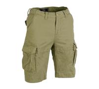 Mil-Tec Vintage Cargo Shorts Prewashed 100% Cotton Six Pockets Zip Closure