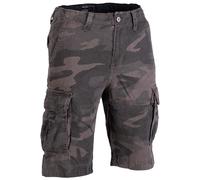 Mil-Tec Vintage Cargo Shorts Prewashed 100% Cotton Six Pockets Zip Closure