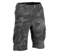 Mil-Tec Vintage Cargo Shorts Prewashed 100% Cotton Six Pockets Zip Closure