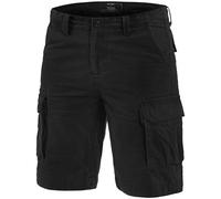 Mil-Tec Vintage Prewash Shorts Mens Cargo Army Military Bottoms Black