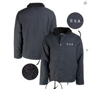 Us Navy Deck Jacket N-1 Winter Army Stencil Wwii Board Marines
