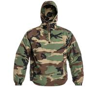 Woodland Camo Combat Anorak - Pullover Smock Hooded Fleece Winter Windproof New
