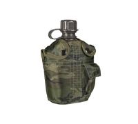 Mil-Tec 1L US Army Water Bottle Canteen Woodland Camo Cover