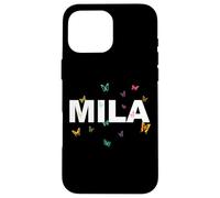 Mila - Beautiful Name with Butterlfies Case for iPhone 16 Pro Max